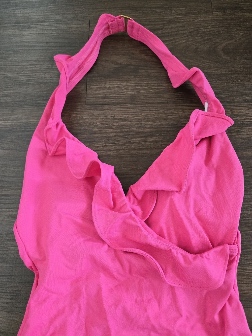 Vintage 90s Ralph Lauren One Piece Ruffle Swimsuit And Matching Sarong Set - Picture 3 of 11